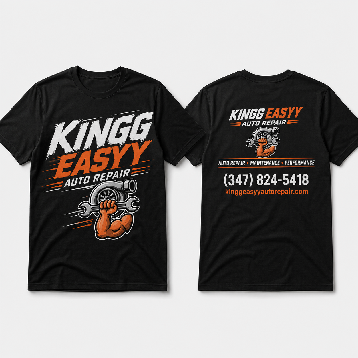KinggEasyy Auto Repair graphic T-shirt