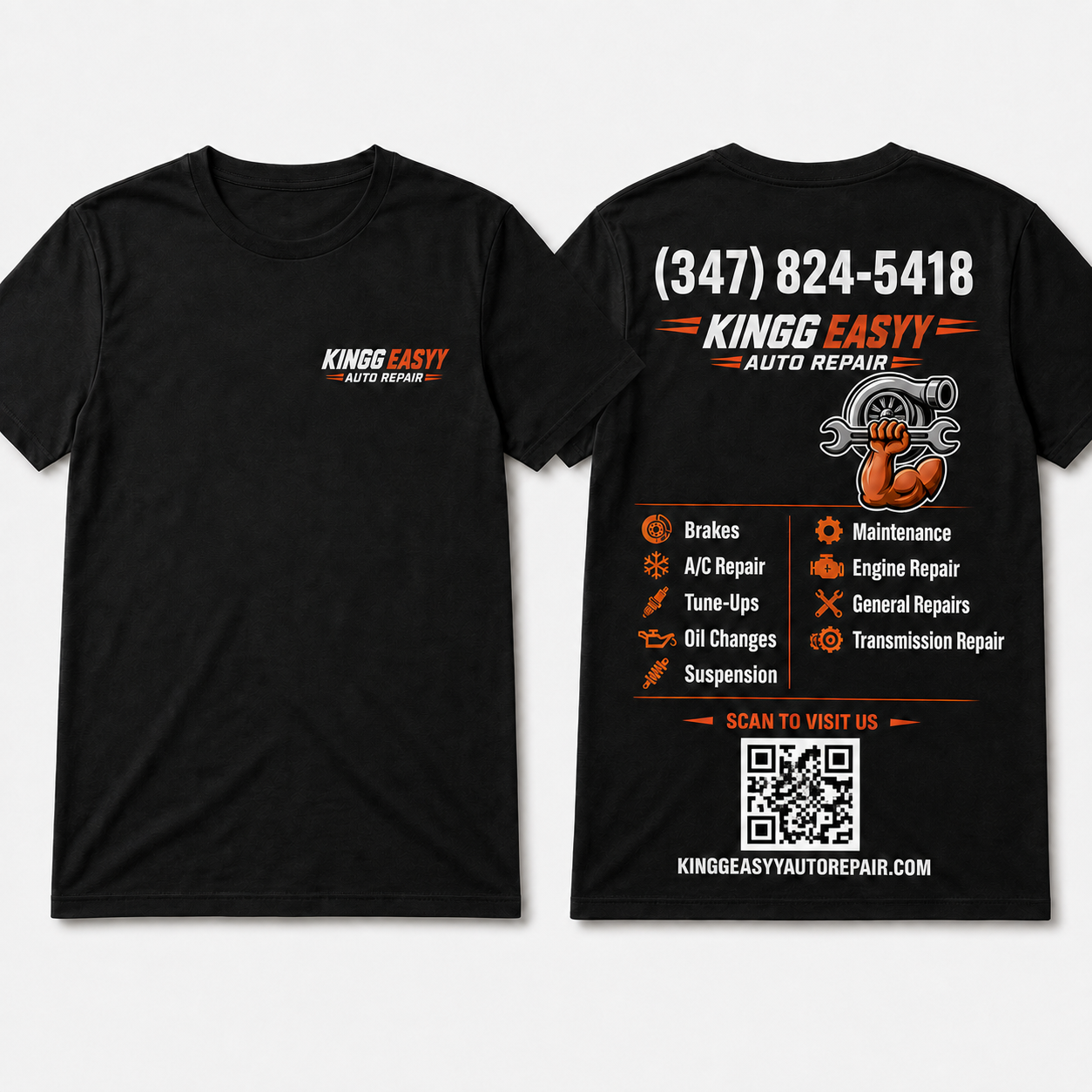 KinggEasyy Auto Repair graphic T-shirt design 2