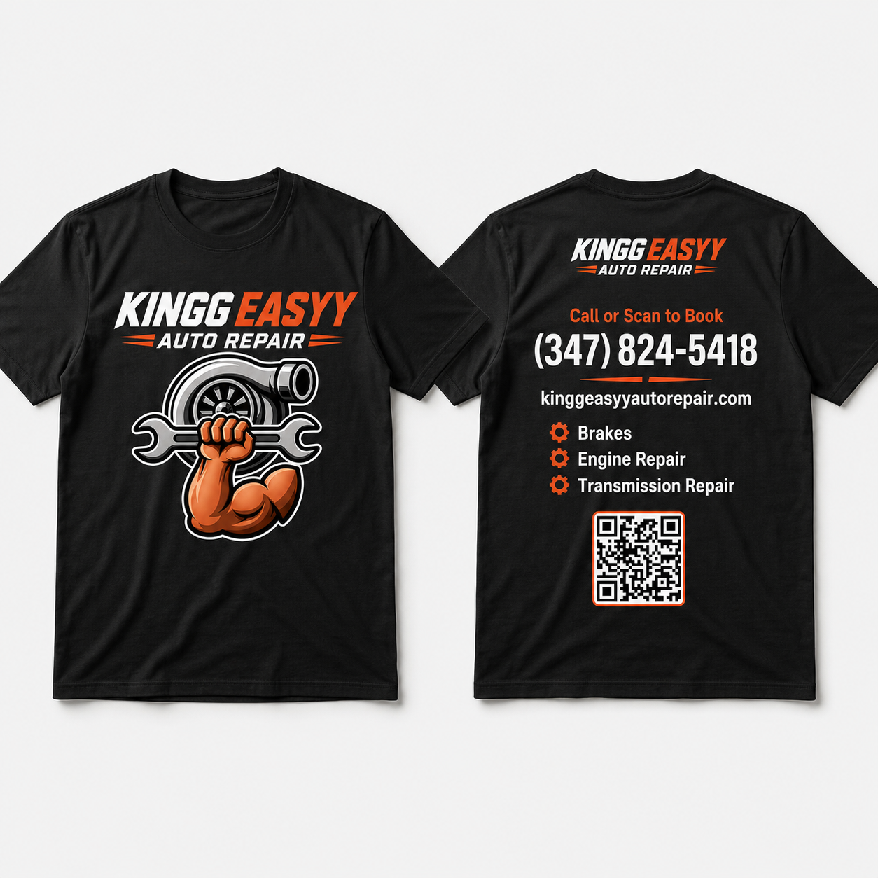 KinggEasyy Auto Repair graphic T-shirt design 3