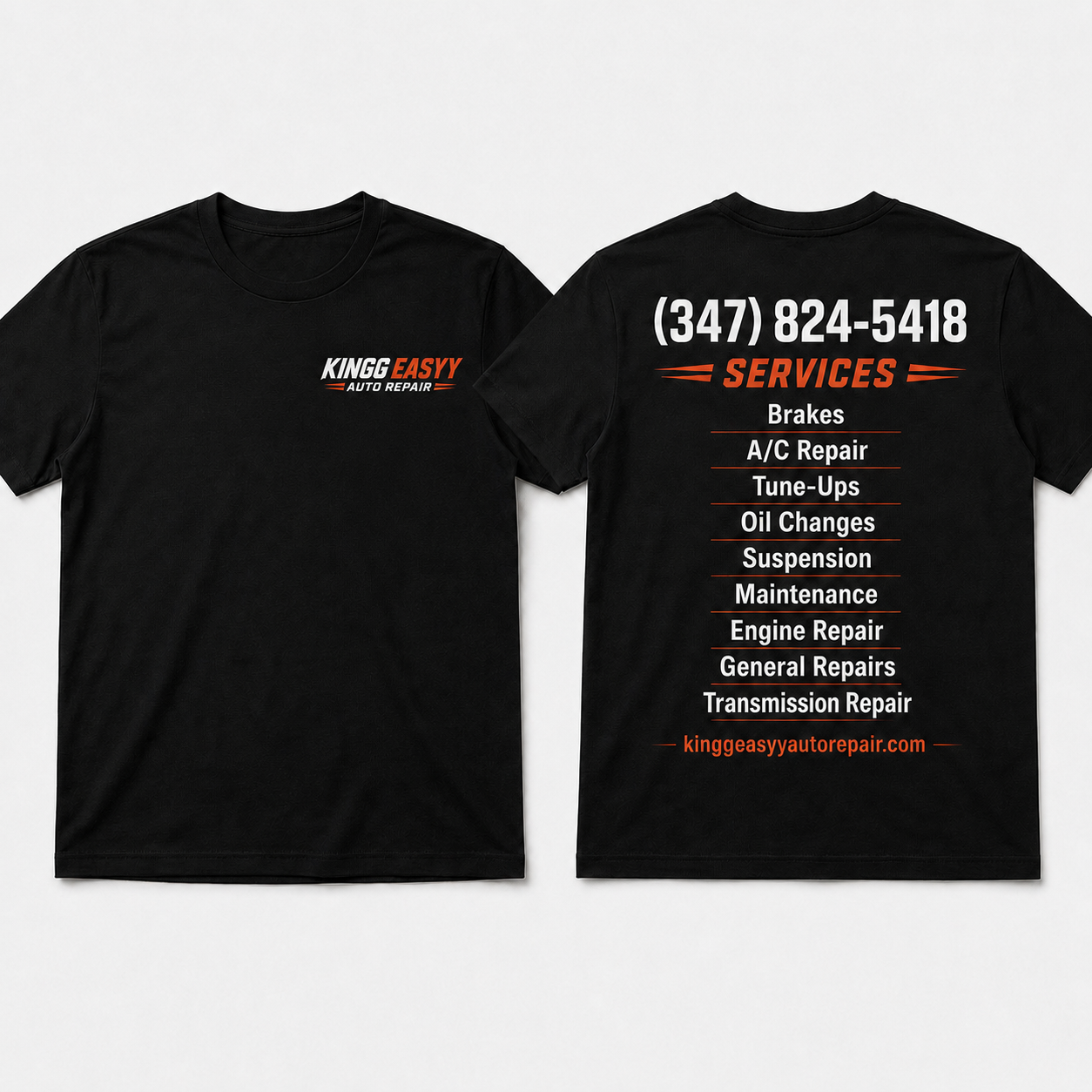 KinggEasyy Auto Repair graphic T-shirt design 4